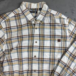 Solaris Mens Button Up Shirt Size XL Long Sleeve Plaid Casual Collar Outdoors